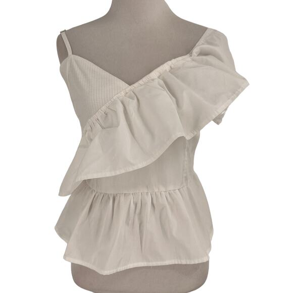 Romwe One Sider Ruffle Blouse Size Small / 4 - Picture 1 of 7